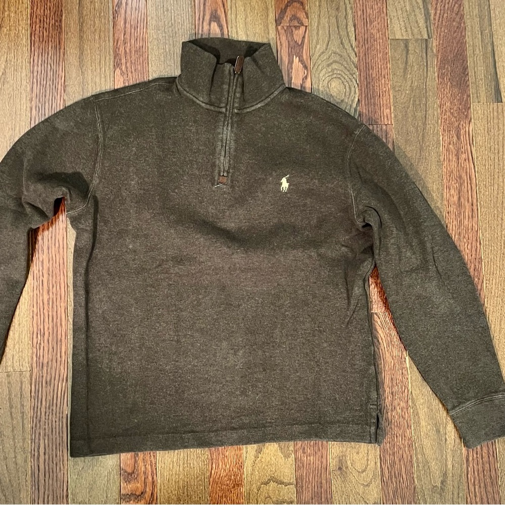 Polo Ralph Lauren men’s S brown pullover sweater quarter zip